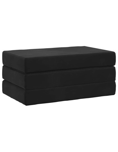 Divano Letto Pieghevole 100 x 67 x 45 cm Nero