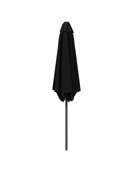 Ombrello da giardino 300 x 300 cm Poliestere Rettangolare Nero