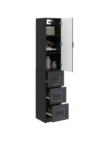 Set di armadi 2 pcs Nero 33 x 34,5 x 87 cm Legno ingegnerizzato