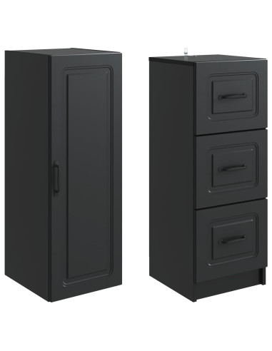 Set di armadi 2 pcs Nero 33 x 34,5 x 87 cm Legno ingegnerizzato