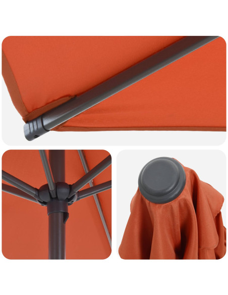 Ombrello da giardino 270 x 270 cm Poliestere Rettangolare