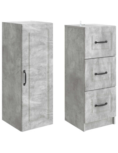 Set di armadi 2 pcs Grigio Cemento 33 x 34,5 x 87 cm