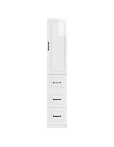 Set di armadi 2 pcs Bianco Lucido 33 x 34,5 x 87 cm