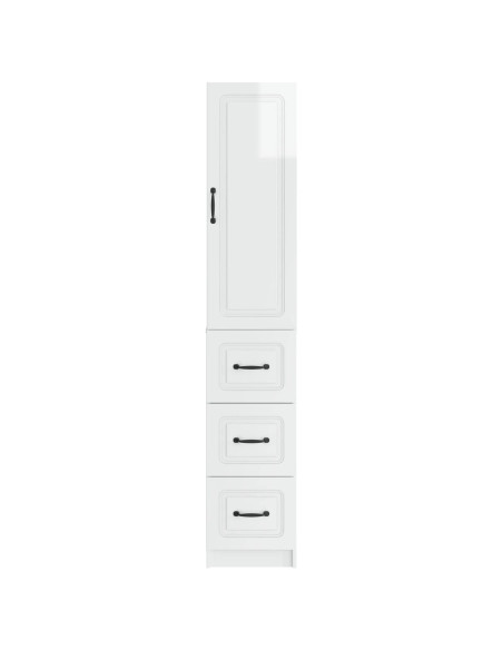 Set di armadi 2 pcs Bianco Lucido 33 x 34,5 x 87 cm