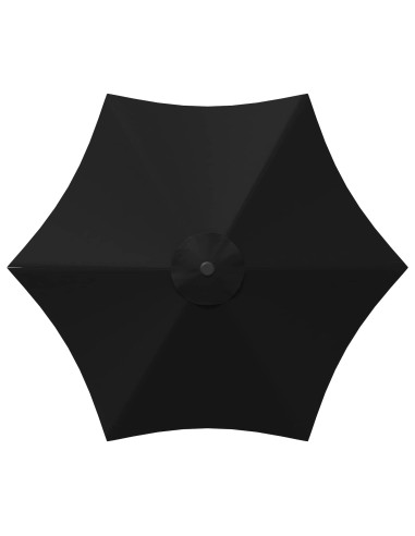 Ombrello da giardino 270 x 270 cm Poliestere Rettangolare Nero