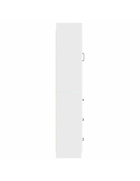 Set di armadi 2 pcs Bianco Lucido 33 x 34,5 x 87 cm