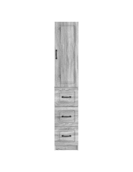 Set di armadi 2 pcs Sonoma grigio 33 x 34,5 x 87 cm