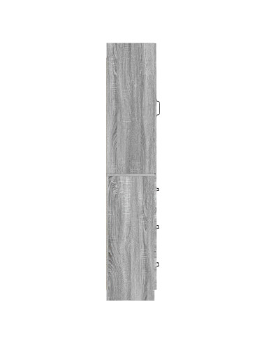 Set di armadi 2 pcs Sonoma grigio 33 x 34,5 x 87 cm