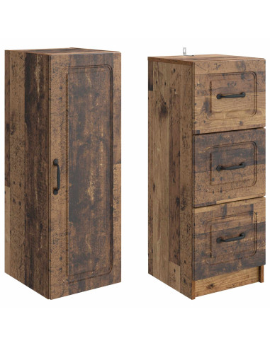 Set di armadi 2 pcs Legno antico 33 x 34,5 x 87 cm