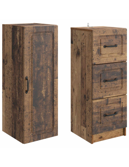 Set di armadi 2 pcs Legno antico 33 x 34,5 x 87 cm