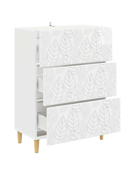 Mobile con Cassetti Bianco Lucido 66 x 34,5 x 90 cm