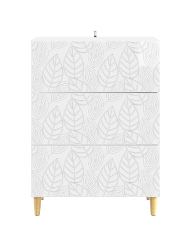 Mobile con Cassetti Bianco Lucido 66 x 34,5 x 90 cm
