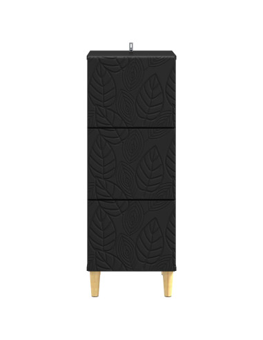 Mobile con Cassetti Nero 33 x 34,5 x 90 cm Legno ingegnerizzato
