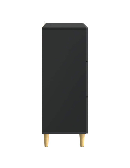 Mobile con Cassetti Nero 33 x 34,5 x 90 cm Legno ingegnerizzato