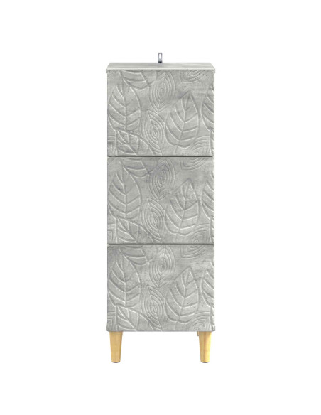 Mobile con Cassetti Grigio Cemento 33 x 34,5 x 90 cm