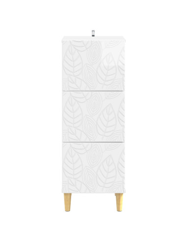 Mobile con Cassetti Bianco Lucido 33 x 34,5 x 90 cm