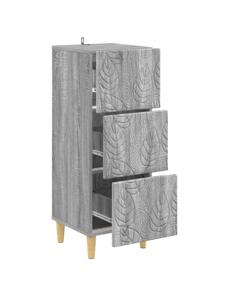 Mobile con Cassetti Sonoma grigio 33 x 34,5 x 90 cm