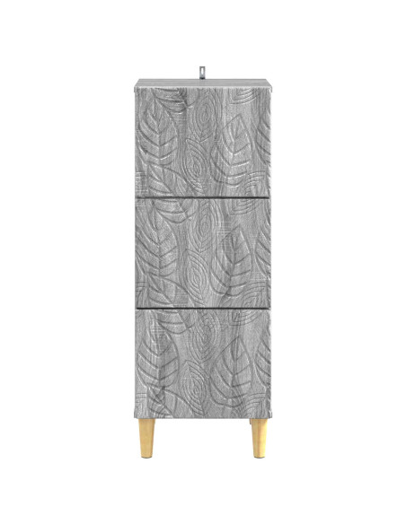 Mobile con Cassetti Sonoma grigio 33 x 34,5 x 90 cm