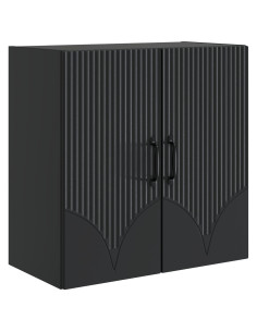 Mobiletto a muro Nero 59 x 31 x 60 cm Legno ingegnerizzato
