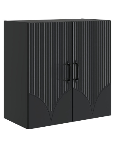 Mobiletto a muro Nero 59 x 31 x 60 cm Legno ingegnerizzato