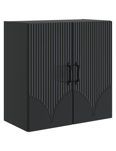Mobiletto a muro Nero 59 x 31 x 60 cm Legno ingegnerizzato