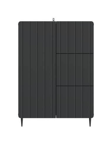 Credenza Nero 66 x 34,5 x 91,5 cm Legno ingegnerizzato