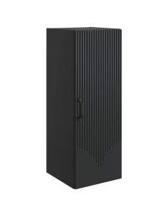 Mobiletto a muro Nero 33 x 34,5 x 90 cm Legno ingegnerizzato