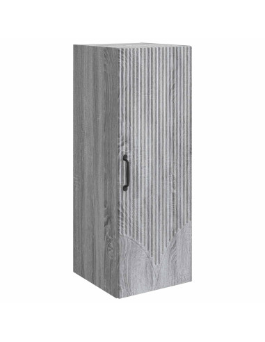 Mobiletto a muro Sonoma grigio 33 x 34,5 x 90 cm