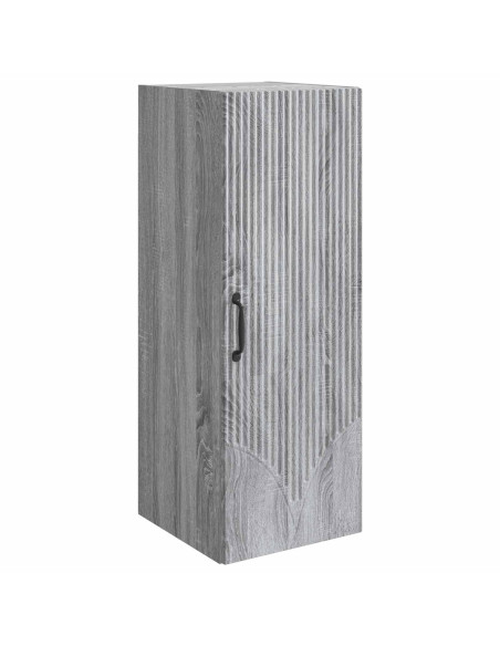 Mobiletto a muro Sonoma grigio 33 x 34,5 x 90 cm