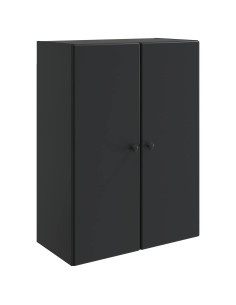 Mobiletto a muro Nero 66 x 34,5 x 90 cm Legno ingegnerizzato