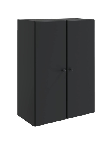 Mobiletto a muro Nero 66 x 34,5 x 90 cm Legno ingegnerizzato