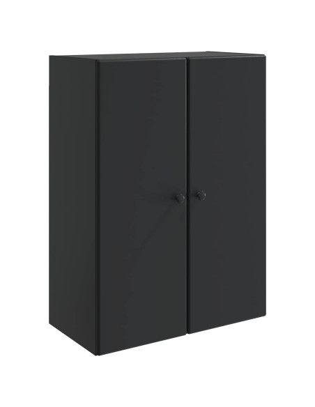 Mobiletto a muro Nero 66 x 34,5 x 90 cm Legno ingegnerizzato