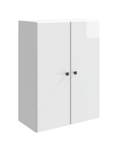 Mobiletto a muro Bianco Lucido 66 x 34,5 x 90 cm