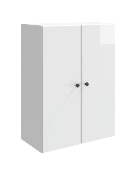 Mobiletto a muro Bianco Lucido 66 x 34,5 x 90 cm