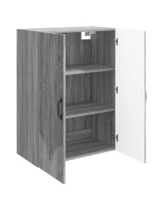 Mobiletto a muro Sonoma grigio 66 x 34,5 x 90 cm 2