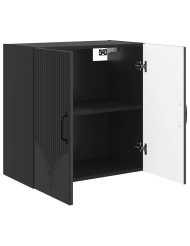 Mobiletto a muro Nero 59 x 31 x 60 cm Legno ingegnerizzato