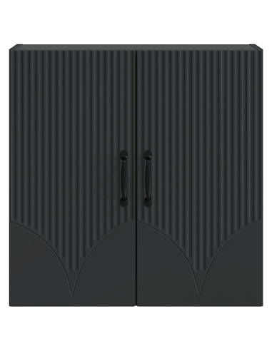 Mobiletto a muro Nero 59 x 31 x 60 cm Legno ingegnerizzato