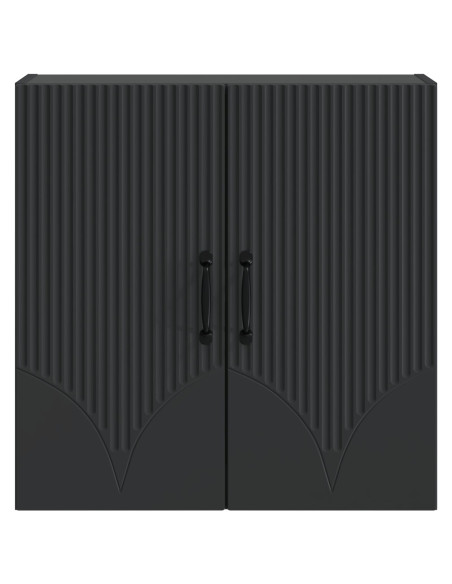 Mobiletto a muro Nero 59 x 31 x 60 cm Legno ingegnerizzato