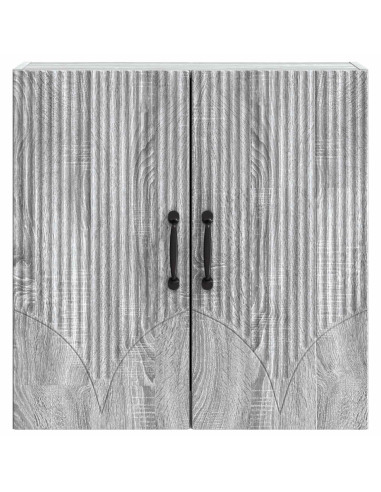 Mobiletto a muro Sonoma grigio 59 x 31 x 60 cm