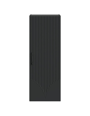 Mobiletto a muro Nero 33 x 34,5 x 90 cm Legno ingegnerizzato