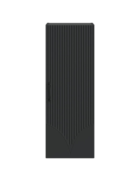 Mobiletto a muro Nero 33 x 34,5 x 90 cm Legno ingegnerizzato