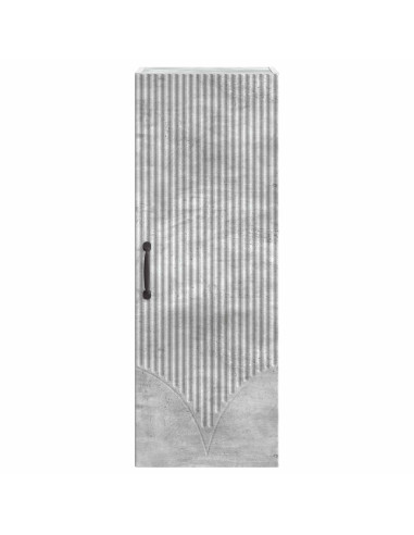 Mobiletto a muro Grigio Cemento 33 x 34,5 x 90 cm