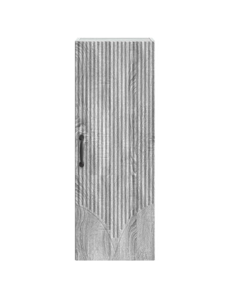 Mobiletto a muro Sonoma grigio 33 x 34,5 x 90 cm
