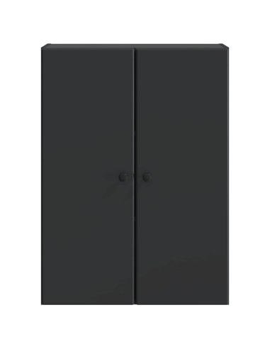 Mobiletto a muro Nero 66 x 34,5 x 90 cm Legno ingegnerizzato