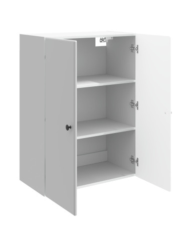 Mobiletto a muro Bianco Lucido 66 x 34,5 x 90 cm