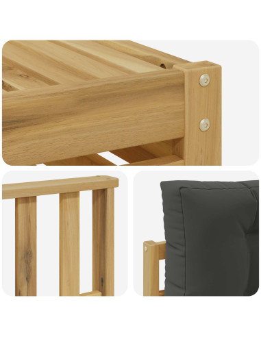 Set di divani da esterno 6 pcs Bianco e Antracite