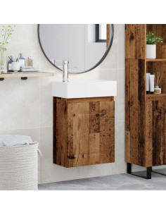 Mobile bagno con rubinetto Legno antico 45,5 x 22,5 x 84 cm