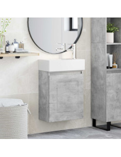 Mobile bagno con rubinetto Grigio Cemento 45,5 x 22,5 x 84 cm