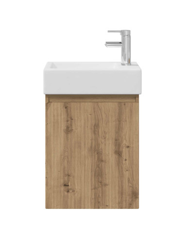 Mobile bagno con rubinetto Rovere Artigianale