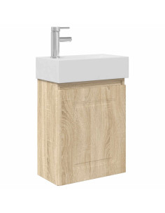Mobile bagno con rubinetto Rovere Sonoma 45,5 x 22,5 x 84 cm 2